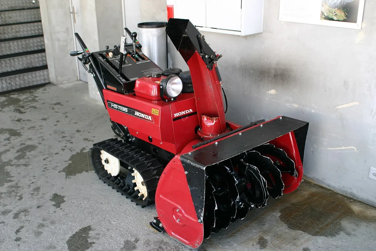 Honda two-stage snowblower with auger housing and engine